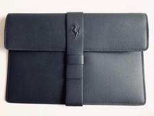 Ferrari Leder-Mappe/Dokumententasche grau / Schedoni / Neu