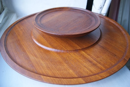 Teak tablett drehteller 2 - teak, drehteller,