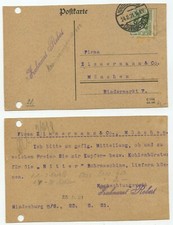 16267 - Mi.Nr. 21 - Postkarte - Hindenburg (Oberschl.) 24.8.1921 nach München