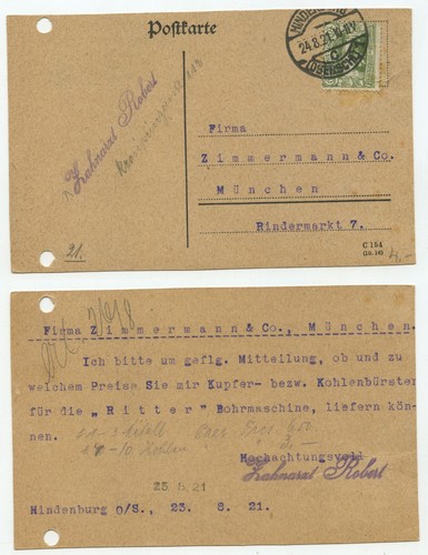 16267 21 postkarte - mi.nr.,