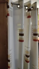 moderne Ausbrenner  Gardine mit Ösen  40 mm  silberfarben  