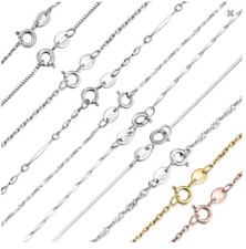 Damen Halskette Kette 40 - 45cm Silber 925 AUSWAHL 23 Modelle Schmuck Geschenk