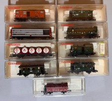 Fleischmann Piccolo Eisenbahnwagen Modellbau 8 Wagen / einer Graties
