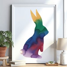 Hase Tier v10 Schablone Malen