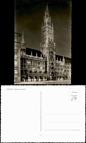 Ansichtskarte münchen rathaus - ansichtskarte,