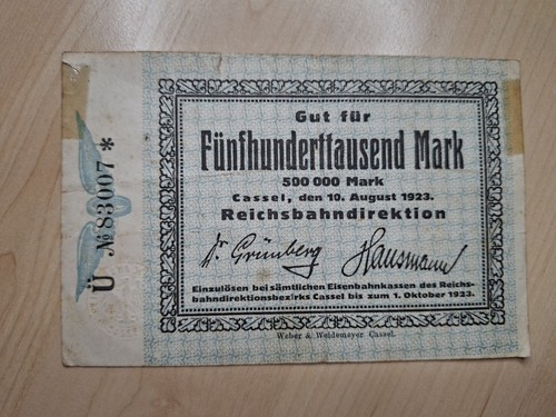 Notgeld reichsbahn cassel - reichsbahn,