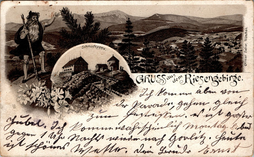 Litho gruss aus schlesien - gruss,