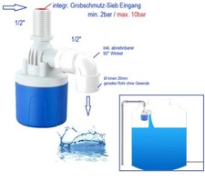 1/2" mechanischer Wasser Niveauschalter Pegelschalter Schwimmerschalter Vertikal