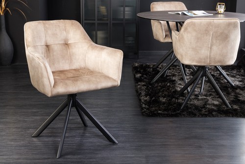 Design stuhl loft samt - samt, drehbar