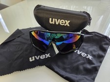 UVEX FAHRRAD SPORT BRILLE BLACK GREEN NEU