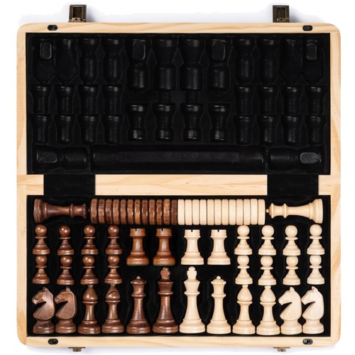 Magnetisches holz schach - magnetisches, set