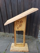 HOLZ DEKO GARTEN LATERNEN HALTER HANDARBEIT (WIE NEU)