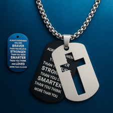 Kreuzkette Edelstahl