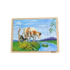 Beeboo Rahmenpuzzle Kuh ? & Kälbchen Holz