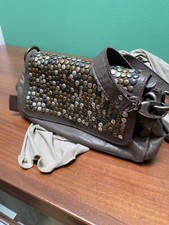 Legend Handtasche mit Nieten, 24 x 14 cm, braun, Leder