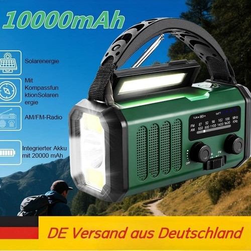 Kurbel notfallradio 10000mah - kurbel,