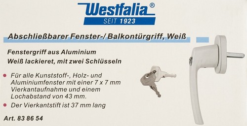 Abschließbarer fenstergriff - abschließbarer,