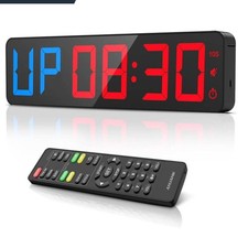 Gym Timer 15'' Groß Digital LED Wand Uhr,Intervall Timer mit