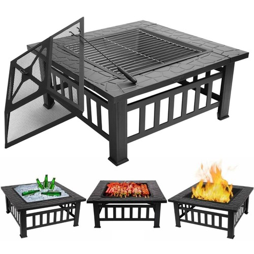 Feuerschale mit grillrost 2in1 - grillrost,