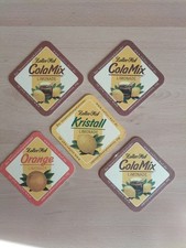 5 Bierdeckel Zoller-Hof Sigmaringen Cola Mix , Orange Kristall Limonade