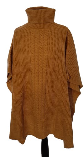 Poncho beige zopfmuster - poncho,