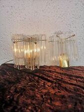 Paar  Limburg Wandlampe  Wall Lamp  Wandleuchten aus Klarglas und Messing 