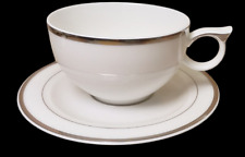 Hutschenreuther Ballerine weiß / platin Teetasse mit Untertasse