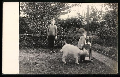 Foto zwei kinder garten - kinder,