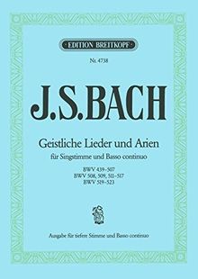 Geistliche lieder und arien - lieder,