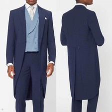 Dunkelblauer Frack Lange Jacke