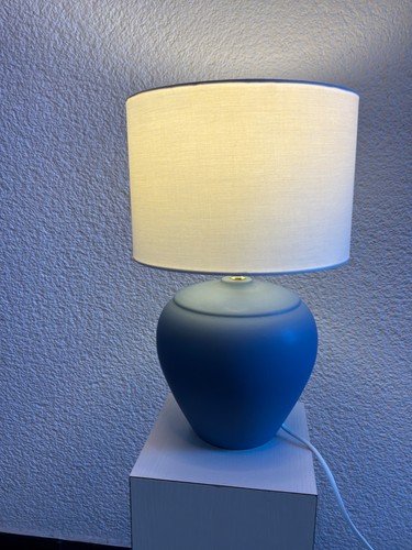 Tischleuchte 40cm vase blau