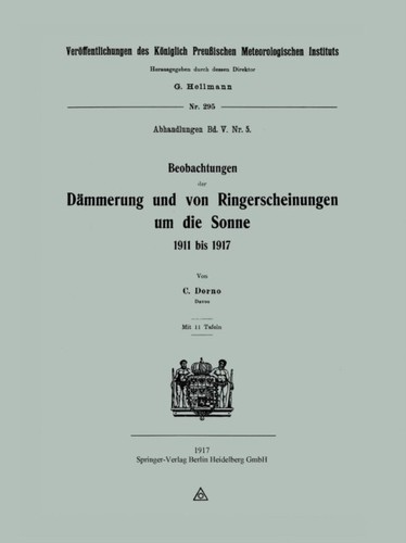 Dorno beobachtungen der - -,