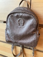 Aigner Rucksack Logo mit Leder