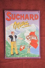 SUCHARD Milka Fahnenschwinger Emailschil enamel sign 30x40cm 80er-Jahre