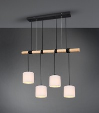 RL Pendelleuchte Pendellampe ODIN Stoffschirm Holz schwarz r30284032 E27 B-Ware