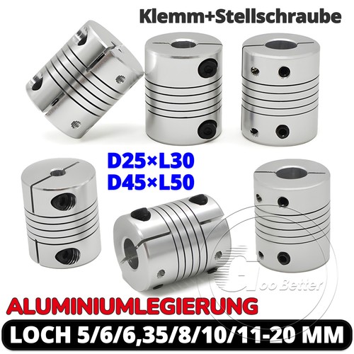 Wellenkupplung flexibel alu - alu, d