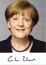 ANGELA MERKEL Autogramm Karte