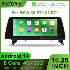 10.25" Carplay Android 14 Autoradio Navi DAB+ Für BMW X5 E70 X6 E71 CCC CIC