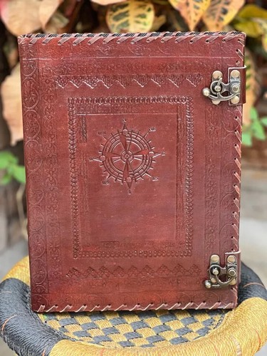Kompass leder ringbuch - kompass,