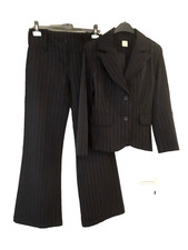 Damen Nadelstreifen Hosenanzug STYLE schwarz Gr. 40