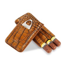 Zigarren Etui 3 Tube Leder