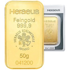 50 Gramm Goldbarren - 999,9
