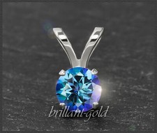 Anhänger 585 Gold blauer Mystic Topas 3,4,5,6, mm, 14 Karat Weißgold/Gelbgold
