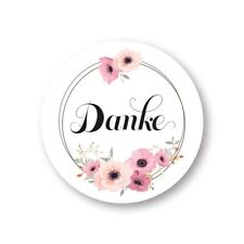 Glanzpapier Sticker Danke