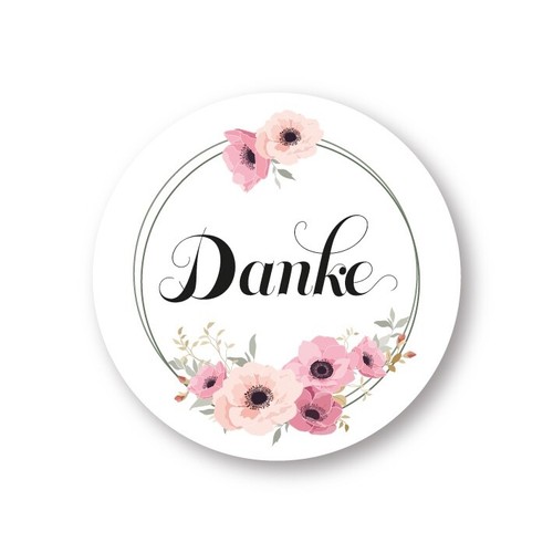 Glanzpapier sticker danke - glanzpapier,