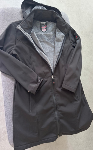Schwarze lange softshelljacke - schwarze,