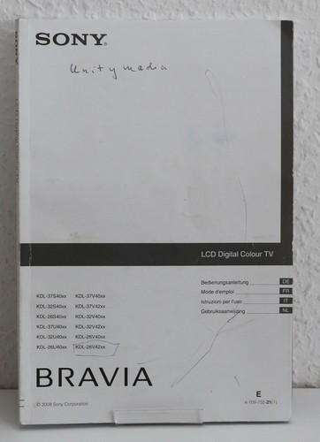 Sony bravia kdl - xx, &