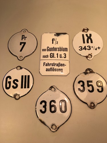 Alte stellwerkschilder - x, stellwerkschilder/
