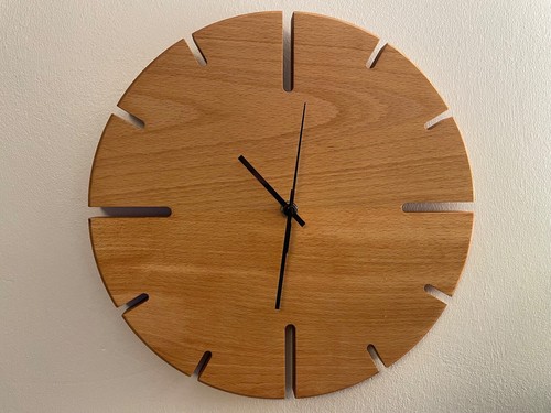 Wanduhr holz buche - wanduhr,