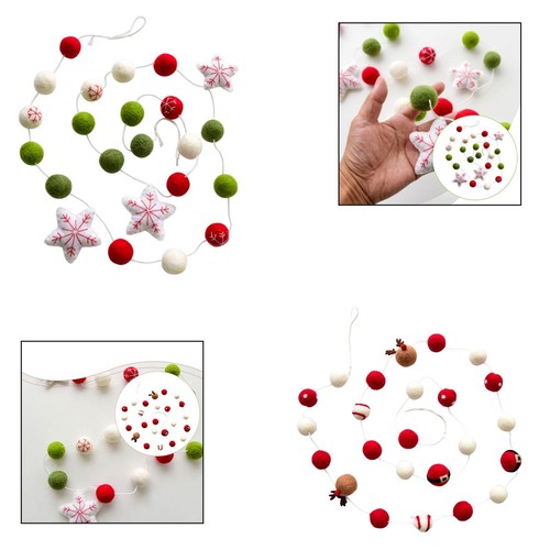 Weihnachtskugel girlande filz - weihnachtskugel,
